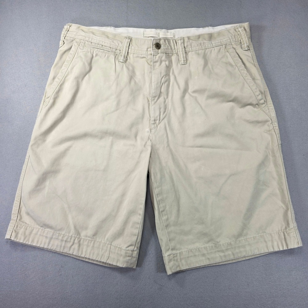 Polo Ralph Lauren Mens Relaxed Fit Khaki Chino Shorts Tan Cotton Size 35